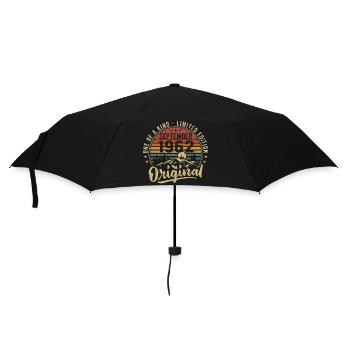 Anniversaire Septembre 1962 - Né en Septembre 1962 - Parapluie standard - noir - Devant