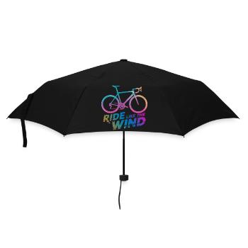 Gradient Fahrradfahrt Grafik - Regenschirm (klein) - Schwarz - Vorne