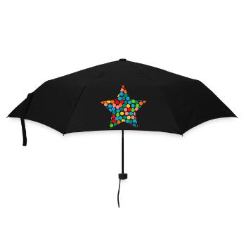 STAR. CHRISTMAS. MERRY CHRISTMAS. MERRY CHRISTMAS - Umbrella (small) - black - Front