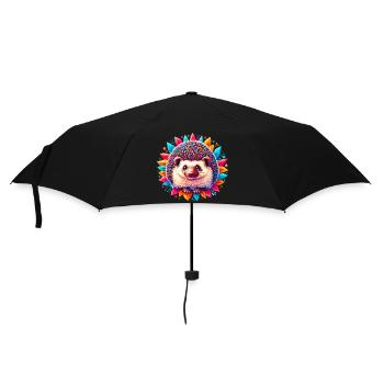 Hedgehog - Umbrella (small) - black - Front