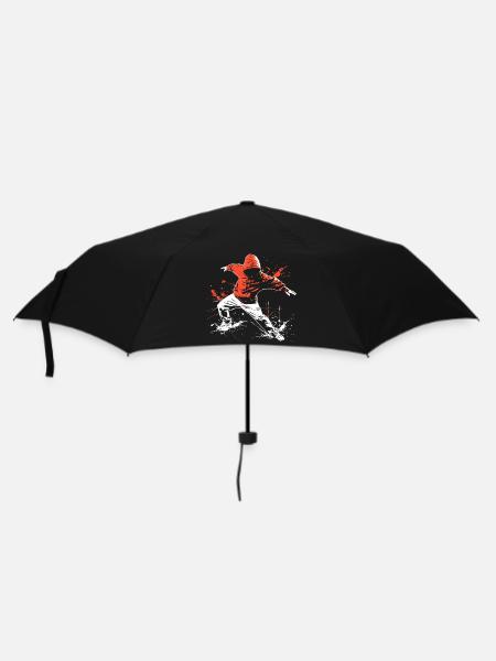 Breakdancer Streetart - Regenschirm (klein) - Schwarz