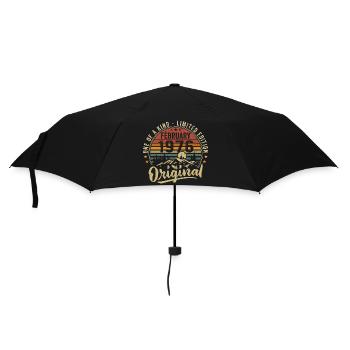 Birthday Gift February 1976 Cool February 1976 - Umbrella (small) - black - Front