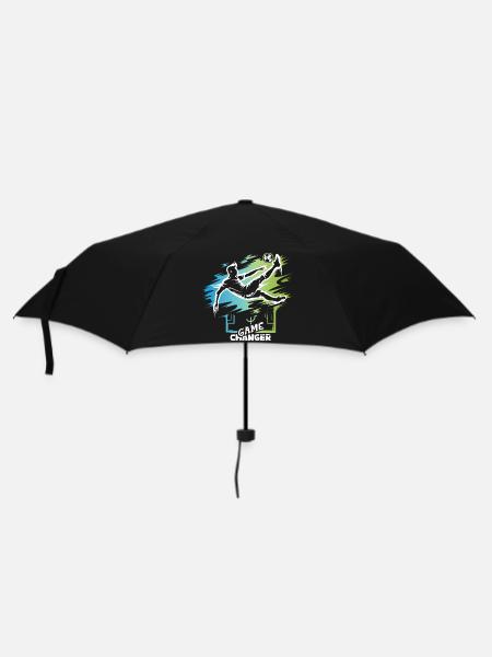 Game Changer – Fußball Fallrückzieher Designsymbol - Regenschirm (klein) - Schwarz