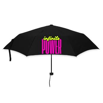 Unendliche Power - Regenschirm (klein) - Schwarz - Vorne