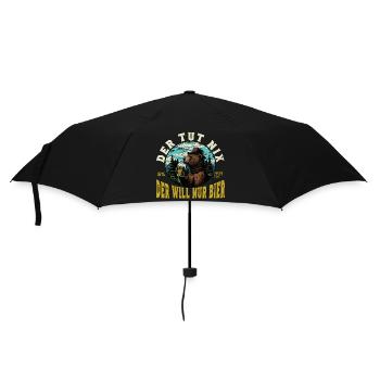 Der tut nix der will nur Bier Bär - Regenschirm (klein) - Schwarz - Vorne