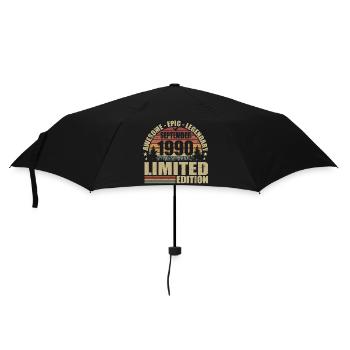 1990 septembre 1990 Anniversaire septembre 1990 - Parapluie standard - noir - Devant