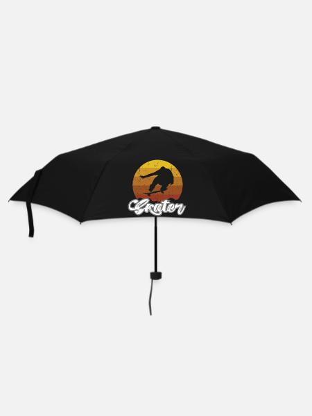 Skater - Regenschirm (klein) - Schwarz