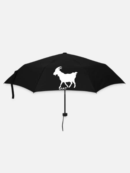 Ziege G.O.A.T.  weiß - Regenschirm (klein) - Schwarz
