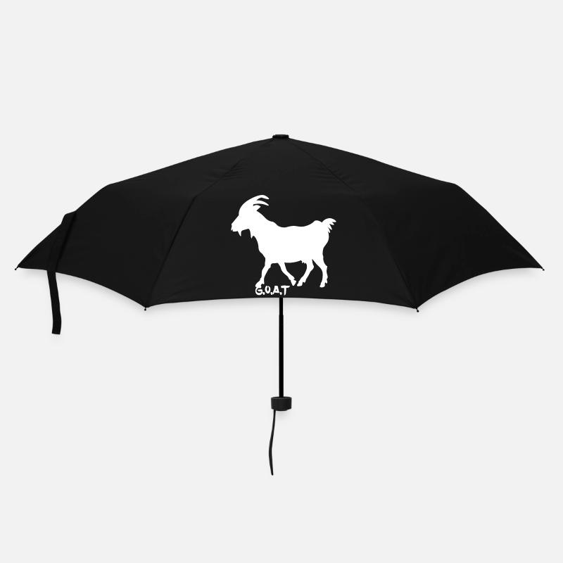 Ziege G.O.A.T.  weiß - Regenschirm (klein) - Schwarz