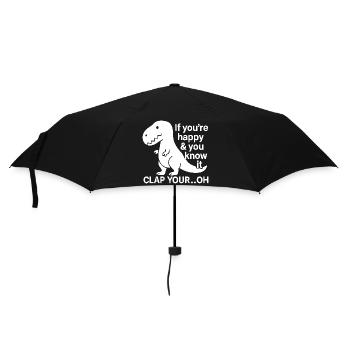 Wenn du glücklich bist und es weißt, klatsche dein - Regenschirm (klein) - Schwarz - Vorne