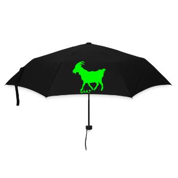 Ziege neon grün - Regenschirm (klein) - Schwarz - Vorne
