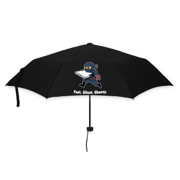 Ninja Pizza Delivery – Fast Cheese Joy - Umbrella (small) - black - Front