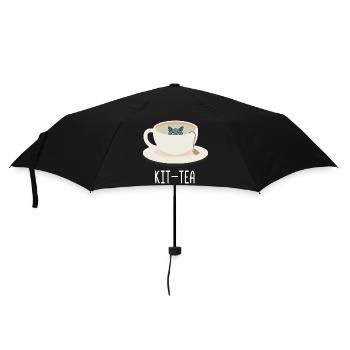 Chat drôle Kit-Tea Chat Chat britannique à poil court drôle - Parapluie standard - noir - Devant