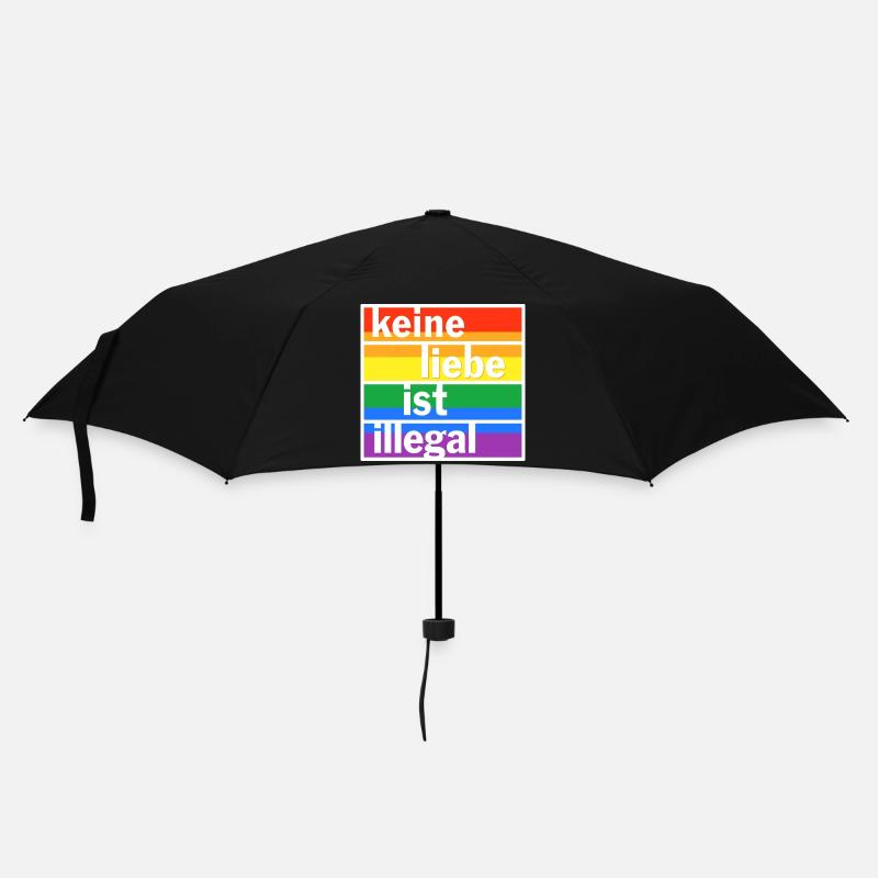 Keine Liebe ist illegal - Regenschirm (klein) - Schwarz