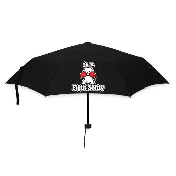 Cuddly Bunny Boxing Fight Design Fight Softly - Umbrella (small) - black - Front