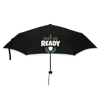 Familienvorsorge Notfallplaner Prepper - Regenschirm (klein) - Schwarz - Vorne