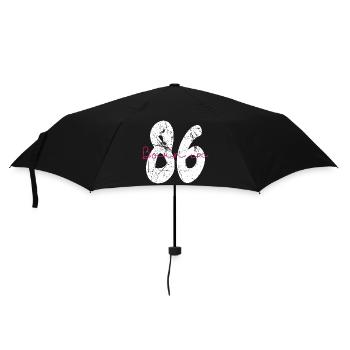Born in 86 Neon Retro - Regenschirm (klein) - Schwarz - Vorne