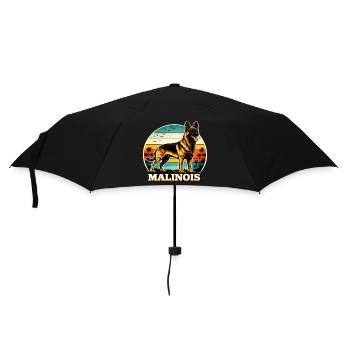 Belgian Shepherd Malinois Retro - Umbrella (small) - black - Front