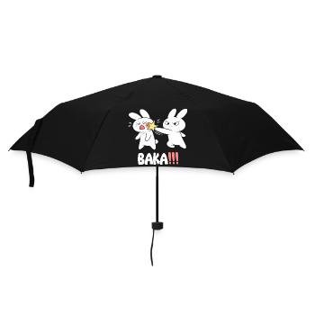 Baka Rabbit Slap Anime Funny Japanese Otaku - Umbrella (small) - black - Front