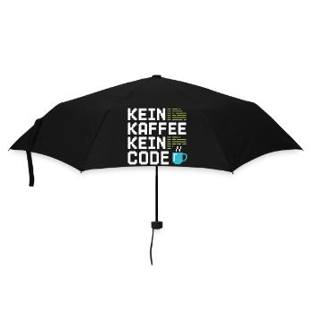 Kein Kaffee Kein Code Programmierer Informatiker - Regenschirm (klein) - Schwarz - Vorne
