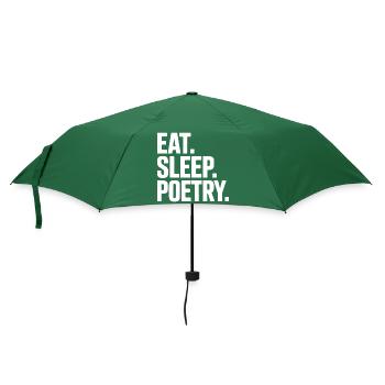 Eat Sleep Poesie Tee - Regenschirm (klein) - Flaschengrün - Vorne