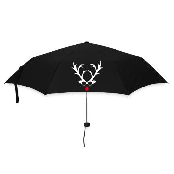 Rudolph with glasses silhouette design - Umbrella (small) - black - Front