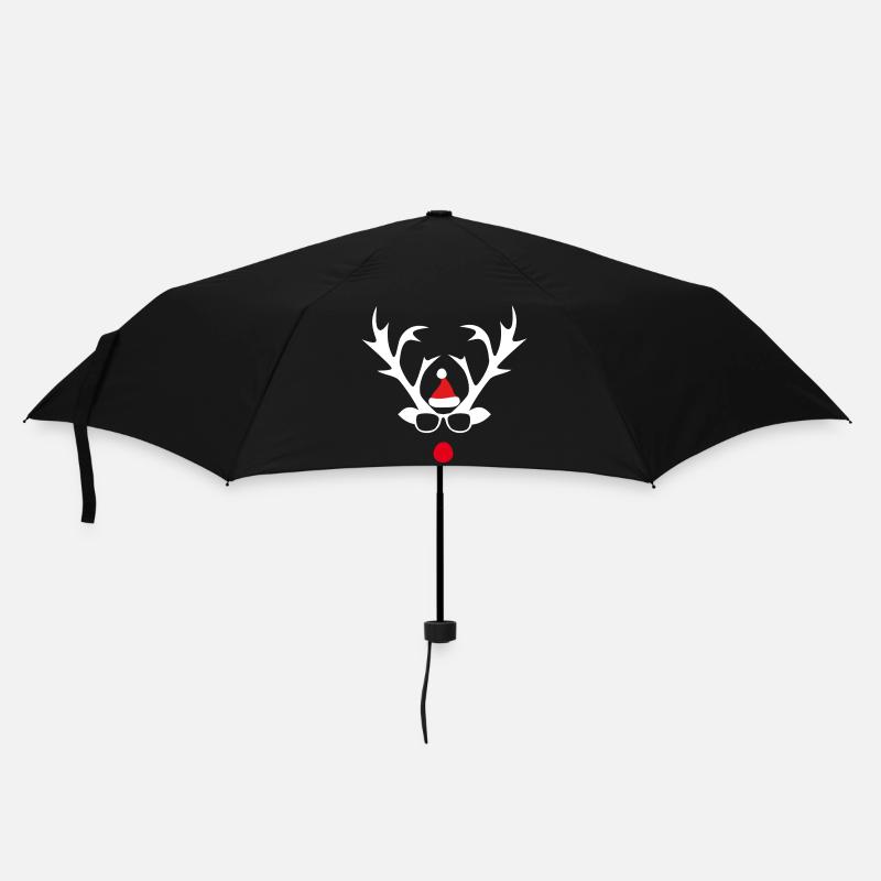 Rudolph Spectacled Reindeer Santa - Umbrella (small) - black