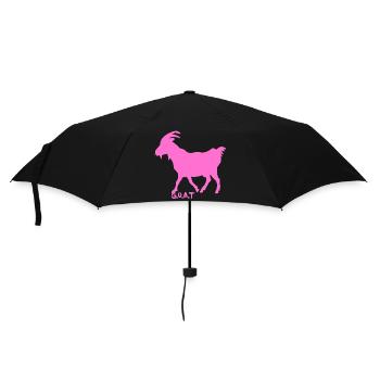 Ziege pink G.O.A.T. - Regenschirm (klein) - Schwarz - Vorne