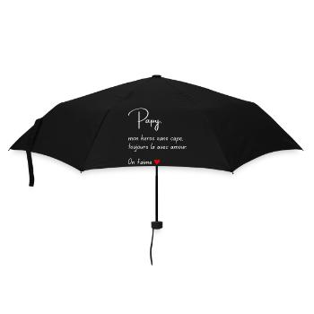 Papy Mon héros sans cape Cadeau Fête des Pères - Parapluie standard - noir - Devant
