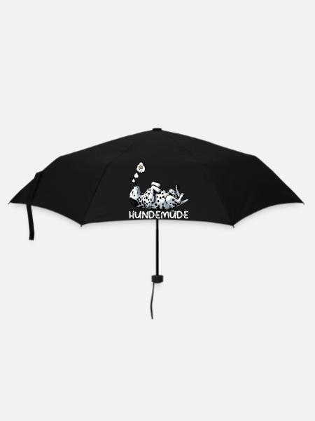 Hundemüde Dalmatiner Dalmatinerbesitzer Dalmatine - Regenschirm (klein) - Schwarz