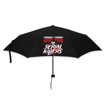 Food Or Serial Killers Funny True Crime - Umbrella (small) - black - Front