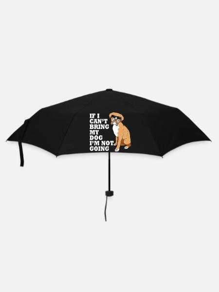 Boxer Hund - Regenschirm (klein) - Schwarz