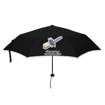 zähneputzen war heute alles – Ameise Meme - Regenschirm (klein) - Schwarz - Vorne