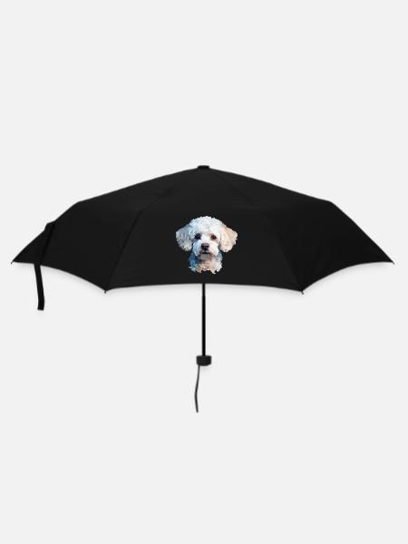 Poodle Polygon Design - Umbrella (small) - black