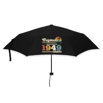 75e anniversaire Original Décembre Né en 1949 - Parapluie standard - noir - Devant