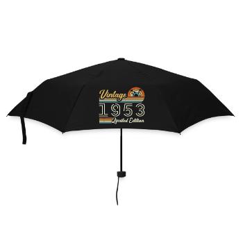 72 Jahre Geburtstag | Jahrgang 1953 Geschenk 1953 - Regenschirm (klein) - Schwarz - Vorne