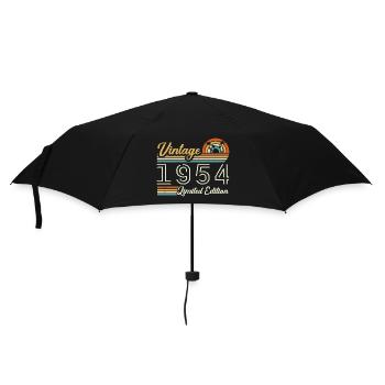 Anniversaire 71 Ans | Millésime 1954 Cadeau 1954 - Parapluie standard - noir - Devant