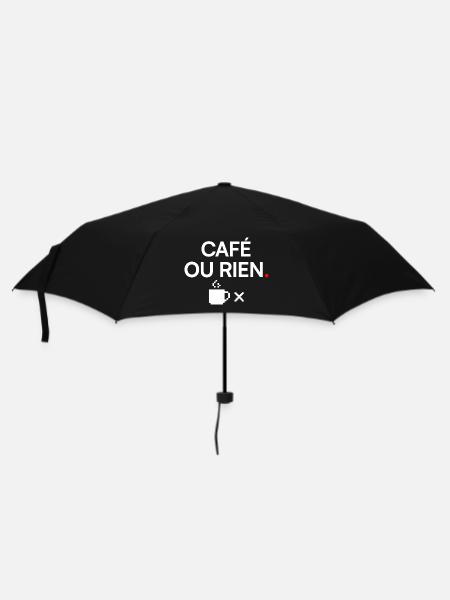 KAFFEE ODER NICHTS | Kaffeehumor - Regenschirm (klein) - Schwarz