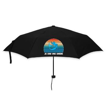 Kleine Meerjungfrau Humor - Regenschirm (klein) - Schwarz - Vorne