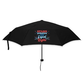 Rayures étoilées et égalité - Parapluie standard - noir - Devant
