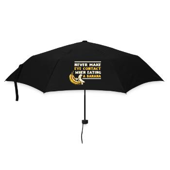 Nie Augenkontakt Bei Banane Essen - Regenschirm (klein) - Schwarz - Vorne