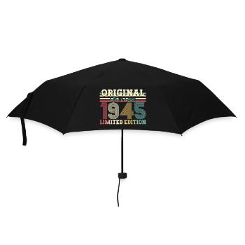 Original Mai 1945 Jahrgang 1945 Geburtstag 1945 - Regenschirm (klein) - Schwarz - Vorne