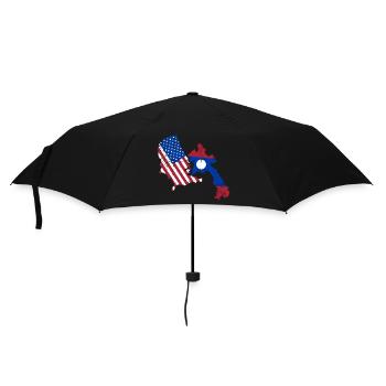 Drapeau semi-américain américain du Laos - Parapluie standard - noir - Devant