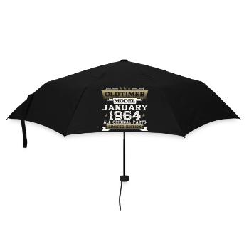 60th birthday classic car January vintage 1964 - Umbrella (small) - black - Front