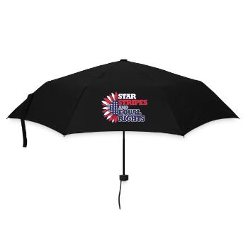 Sterne Streifen und Gleichberechtigung - Regenschirm (klein) - Schwarz - Vorne