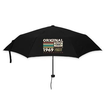 54th Birthday Vintage Cassette Tape, Vintage 1969 - Umbrella (small) - black - Front