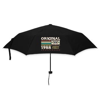 35e anniversaire Vintage Cassette Vintage 1988 - Parapluie standard - noir - Devant