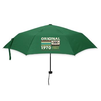 53e anniversaire Cassette décembre Vintage des années 1970 - Parapluie standard - vert bouteille - Devant