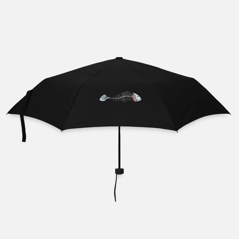 Fisch - Regenschirm (klein) - Schwarz