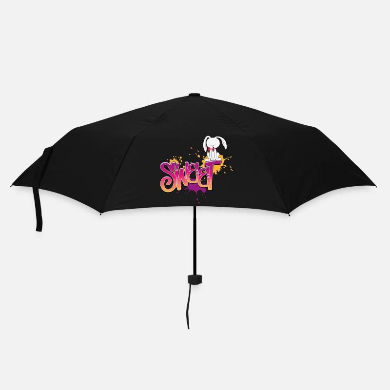 Grafitti Rabbit Sweet2 - Umbrella (small) - black